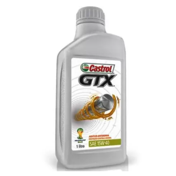 OLEO MOTOR 15W40 GTX (MINERAL) - MOTORES GASOLINA/ ALCOOL/ GNV /FLEX (1.6/1.8/2.0/2.4/3.0/.3.5/3.8) - CASTROL