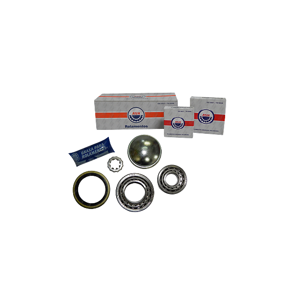 KIT ROLAMENTO RODA DT (2 ROLAMENTO+ RETENTO+ CUPILHA+ GRAXA) - L200 4X2/ PAJERO 4X2 - ASH ROLAMENTOS