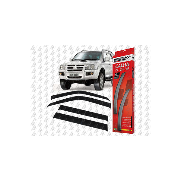 CALHA DE CHUVA (04 PEÇAS) - PAJERO SPORT (TODOS OS MODELOS)