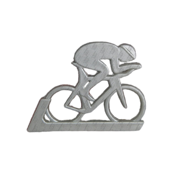 ADESIVO DECORATIVO CICLISMO PEQUENO PRATA - APLICA-SE A TODOS OS VEÍCULOS 