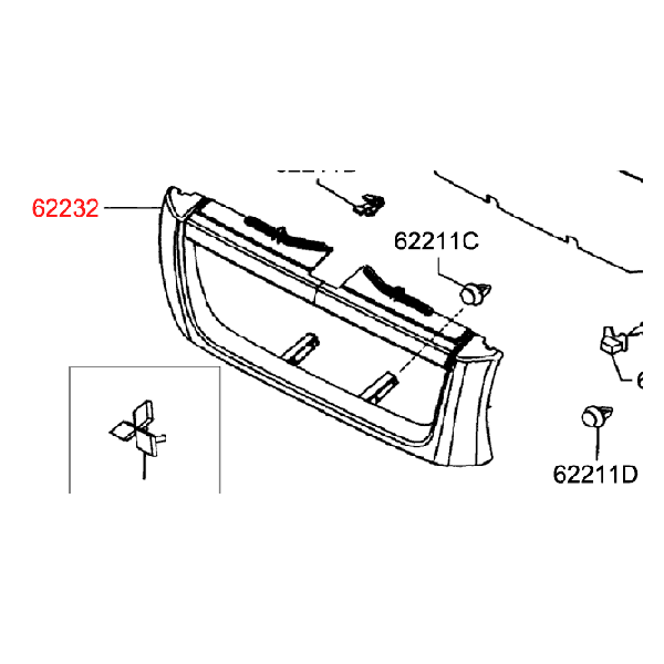 MOLDURA GRADE DO RADIADOR - PAJERO TR4 2002 ATÉ 2007 TODOS OS MODELOS - ORIGINAL MITSUBISHI