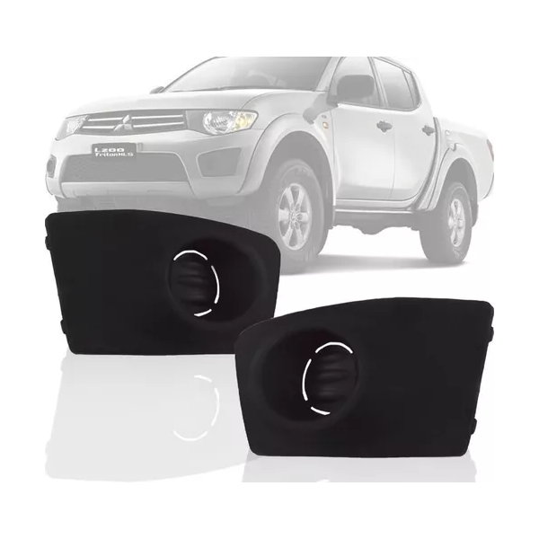 MOLDURA FAROL MILHA LE (CINZA) - TRITON 2012 A 2013 - DEPO