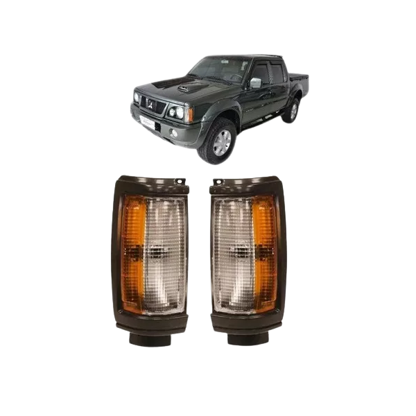 LANTERNA DIANTEIRA LD (ARO PRETO) - L200 2.5 DIESEL GL/GLS 1996 ATÉ 2006 (QUADRADA)
