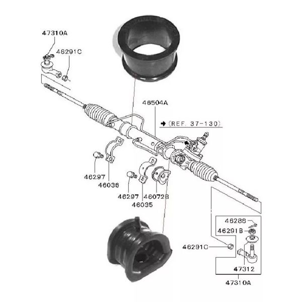 KIT BUCHA CAIXA DIREÇÃO - PAJERO TR4 TDS MODELOS - TECNOPART - MR319797 TP + MB910968 TP