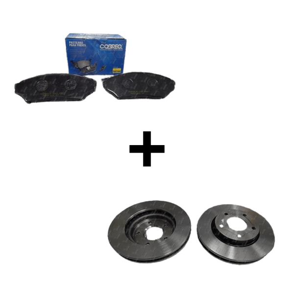 Kit Freios - Jogo Disco De Freio Dianteiro E Jogo Pastilha De Freio Dianteira - Airtrek 2003/... (Todos Os Modelos)